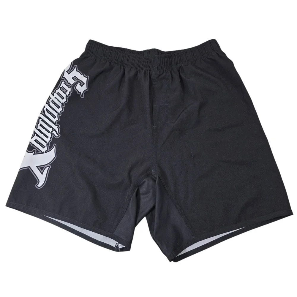 Operation Grapple Fight Shorts Mens Black Robot Logo Jiu Jitsu MMA Training‎
